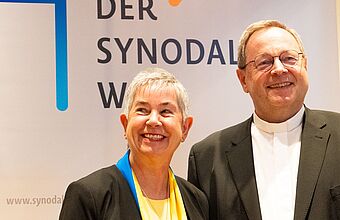 Dr. Irme Stetter-Karp, Präsidentin des ZdK und Bischof Dr. Georg Bätzing, Vorsitzender der Deutschen Bischofskonferenz